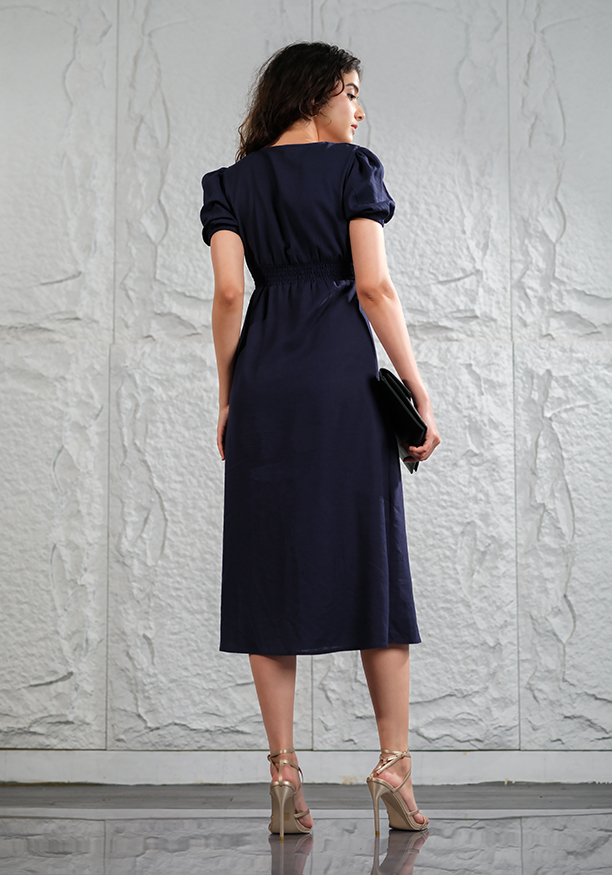 CALLY SHORT SLEEVE MIDI DRESS